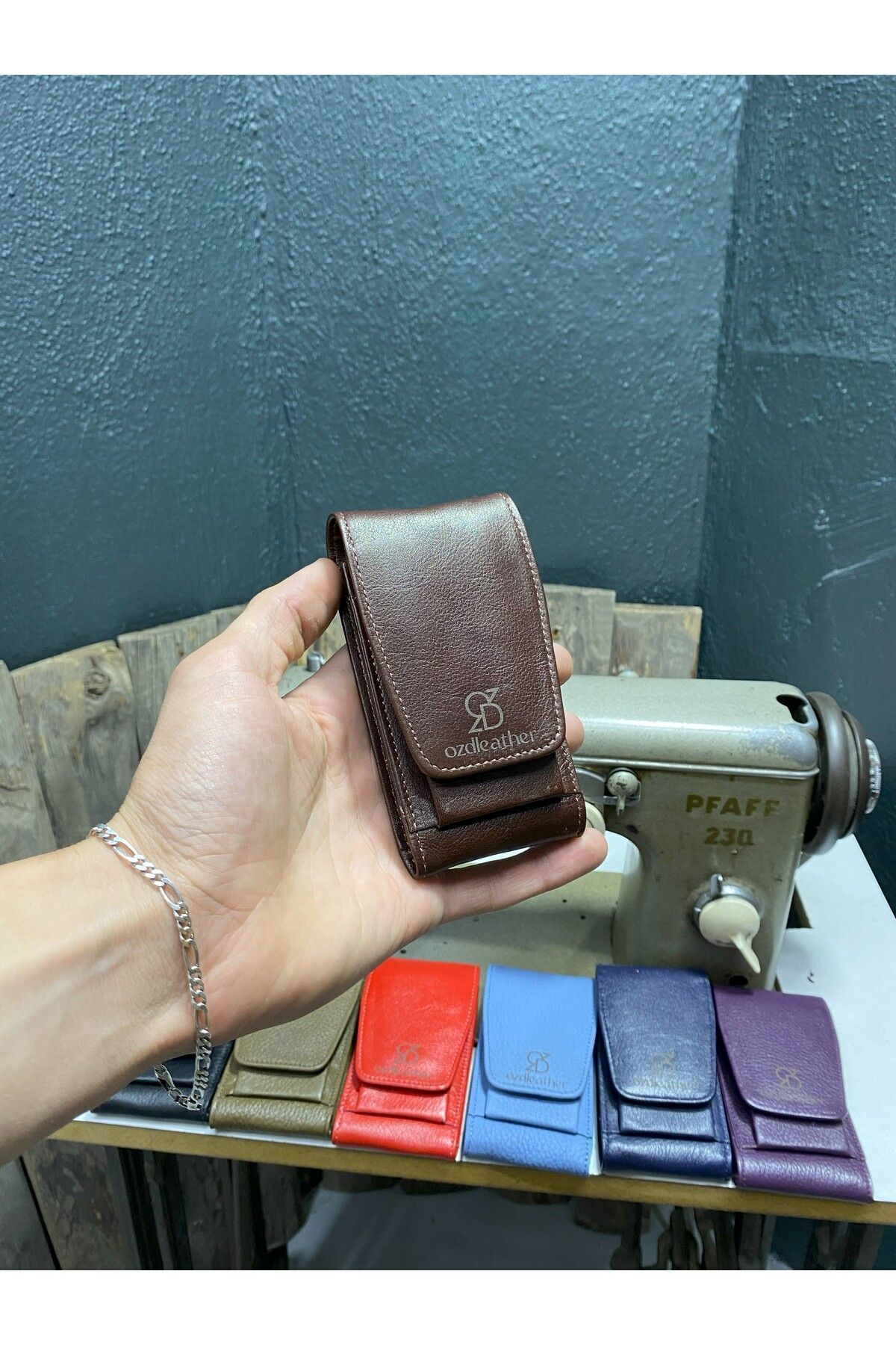 Kahverengi Deri Sigaralık,sigaralık,hakiki Deri Sigaralık,sigara Kutusu,sigara Tabakası,çakmaklık