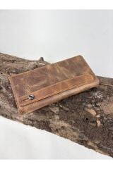 Hakiki Deri El Portföyü Telefon Bölmeli Erkek İçin Hediye