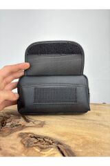 Yan Kemerlik, Hakiki Deri Kemer Cüzdanı, Bozuk Para Cüzdanı, Kemer Çantası, İnşaatçı Boyacı Çantası Siyah  Erkek