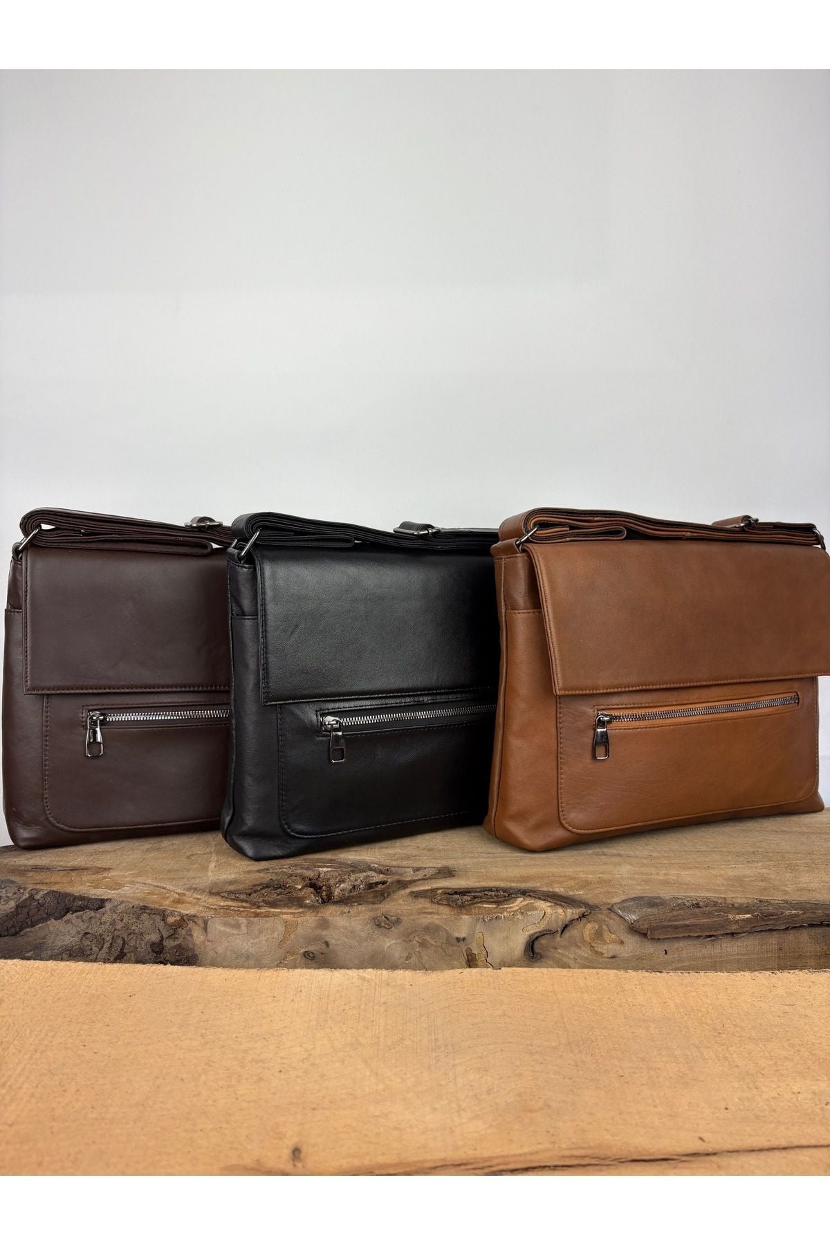 Hakiki Deri Kapaklı Evrak Çantası, Deri Günlük Tablet Taşıma Çantası, Organizer Deri Çanta