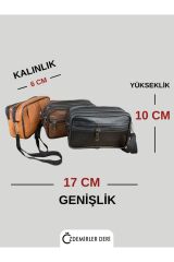 Büyük Boy 3 Gözlü Deri Kemerlik,Hakiki Deri Kemer Cüzdanı,Bozuk para,Kemer Çantası,İnşaatçı Boyacı Siyah  Erkek