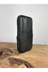 Deri Dik Kemerlik,Hakiki Deri Kemerlik,Para Cüzdanı,Kemer Çantası,İnşaatçı Boyacı Çantası Telefonluk Siyah  Erkek