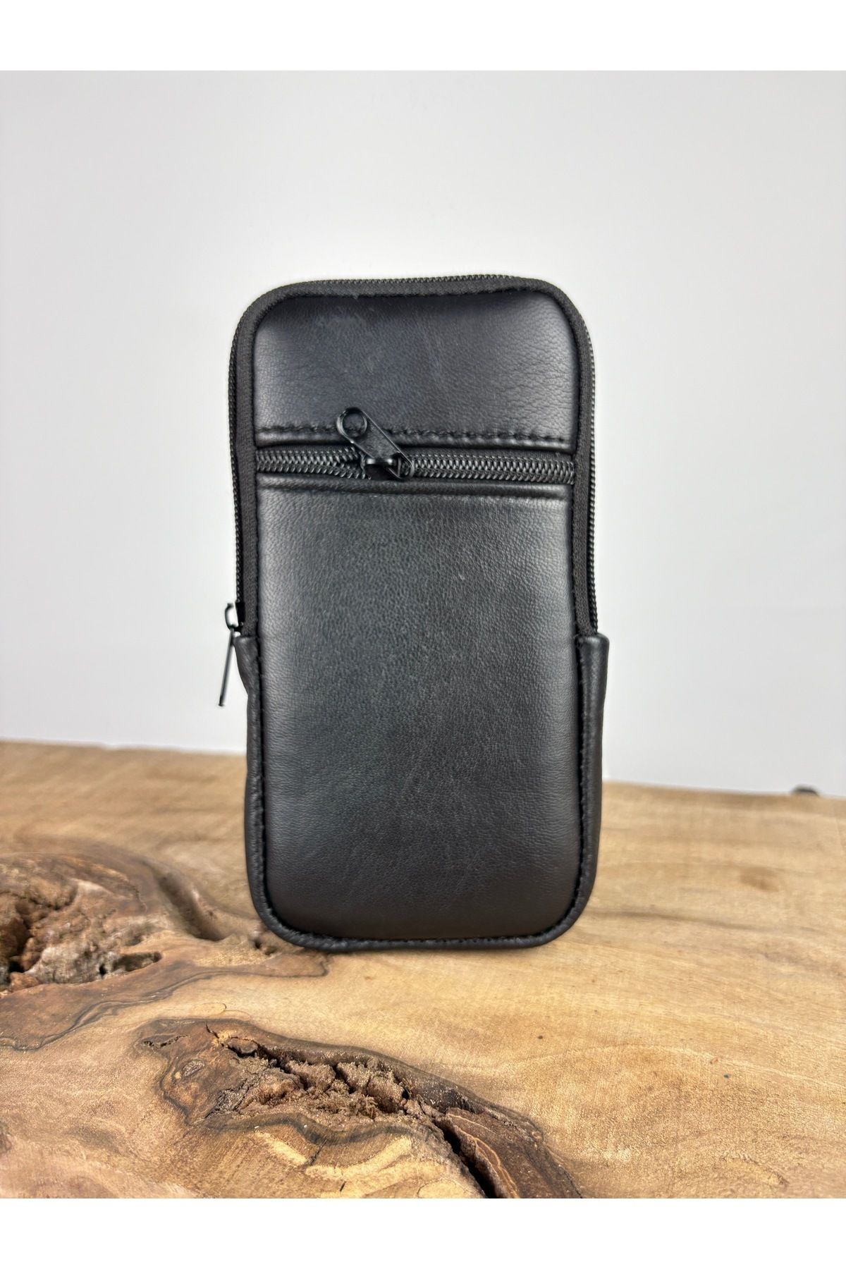 Deri Dik Kemerlik,Hakiki Deri Kemerlik,Para Cüzdanı,Kemer Çantası,İnşaatçı Boyacı Çantası Telefonluk Siyah  Erkek