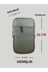 Deri Dik Kemerlik,Hakiki Deri Kemerlik,Para Cüzdanı,Kemer Çantası,İnşaatçı Boyacı Çantası Telefonluk Haki  Unisex