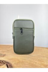 Deri Dik Kemerlik,Hakiki Deri Kemerlik,Para Cüzdanı,Kemer Çantası,İnşaatçı Boyacı Çantası Telefonluk Haki  Unisex