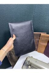 Siyah Flotter Dana Derisi Macbook Air & Pro 13.3'' 14'' Inç Uyumlu Zarf Kılıf, Minimalist Laptop Kılıf