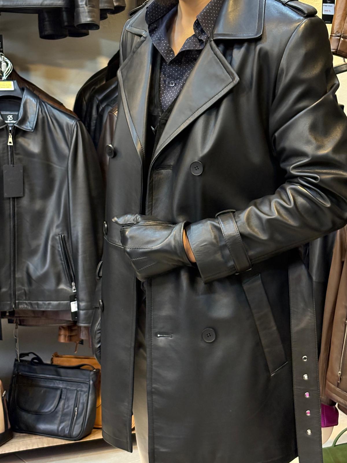 Gerçek Deri Eldiven, Siyah Deri Eldiven, Deri Eldiven, Eldiven, Desenli Deri Eldiven Siyah M Erkek