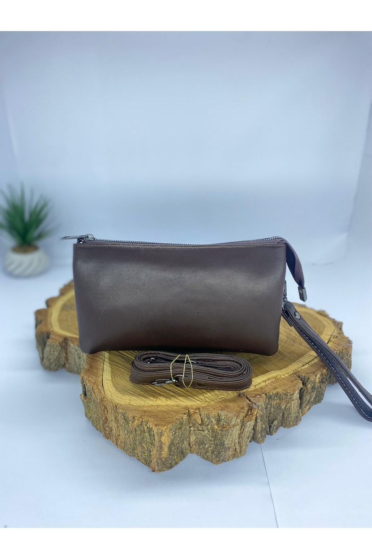 Kadın El Çanta Clutch Çanta,El Asklılı Portföy Çanta Koyu Kahverengi M Kadın / Kız
