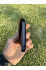 Hakiki Deri Kartlık,Yapraklı Kartlık Deri,Gerçek Deri Kartlık PVC Yapraklı kahverengi Tek Ebat Unisex