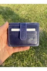 Hakiki Deri Kartlık,Kartlık Cüzdan,Gerçek Deri Kartlık,Unisex Kartlık LACİVERT Tek Ebat Unisex