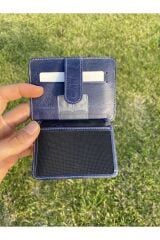 Hakiki Deri Kartlık,Kartlık Cüzdan,Gerçek Deri Kartlık,Unisex Kartlık LACİVERT Tek Ebat Unisex