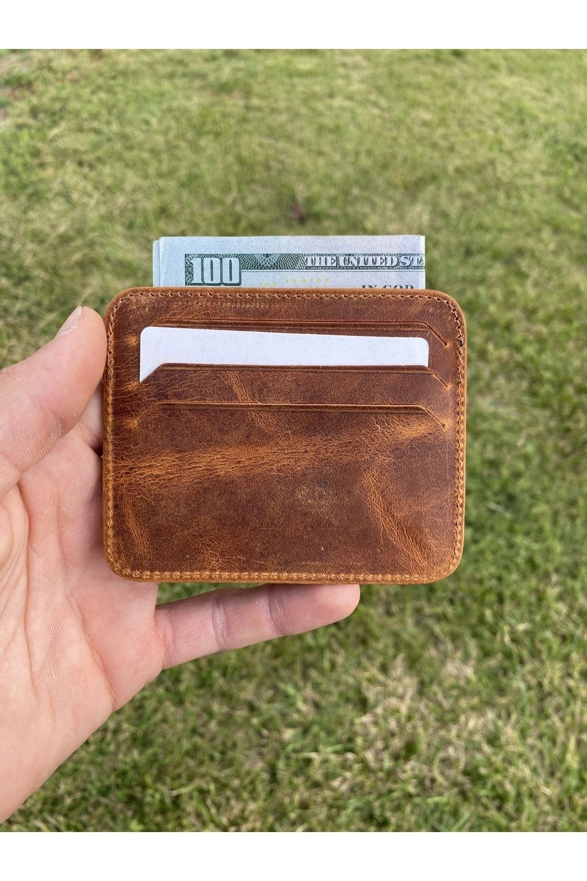 Ozd Leather Hakiki Crazy Deri Taba Kartlık-Minimalist Kartlık-Unisex Kartlık- taba Tek Ebat Unisex