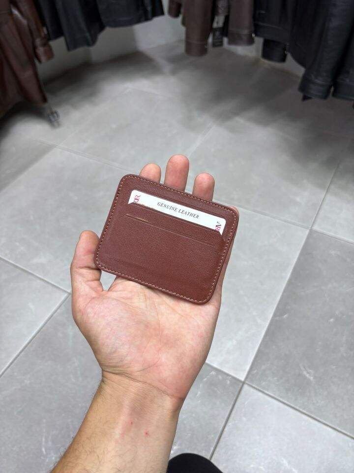 Ozd Leather Hakiki Deri Taba Kartlık-Minimalist Kartlık-Unisex Kartlık- taba Tek Ebat Unisex
