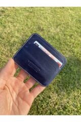 Ozd Leather Hakiki Crazy Deri Lacivert Kartlık-Minimalist Kartlık-Unisex Kartlık- lacivert Tek Ebat Unisex