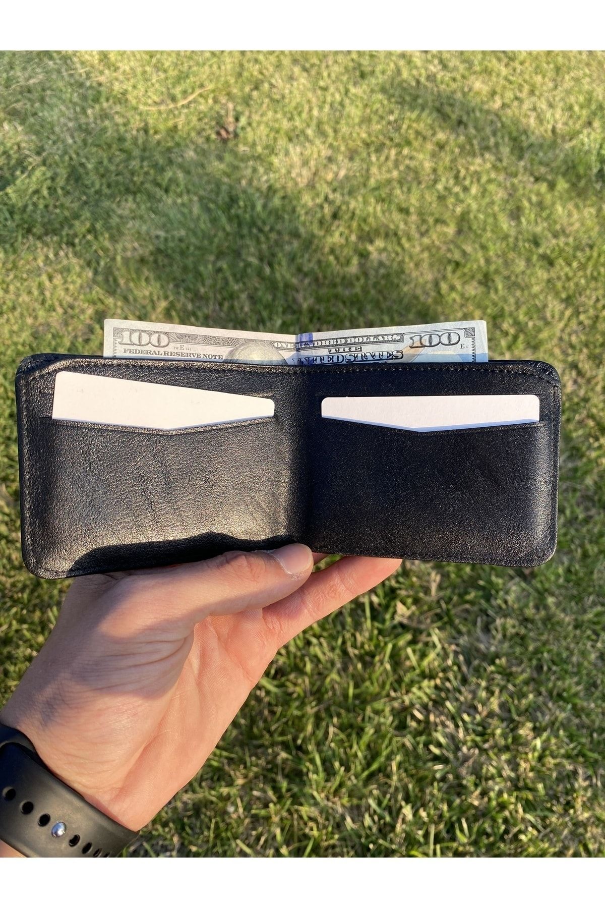 Deri İnce Kartlık,İnce Deri Cüzdan,Hakiki Deri Kartlık,Deri Kartlık siyah Tek Ebat Unisex