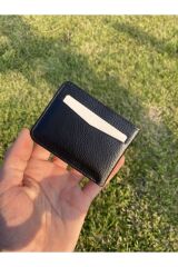 Deri İnce Kartlık,İnce Deri Cüzdan,Hakiki Deri Kartlık,Deri Kartlık siyah Tek Ebat Unisex