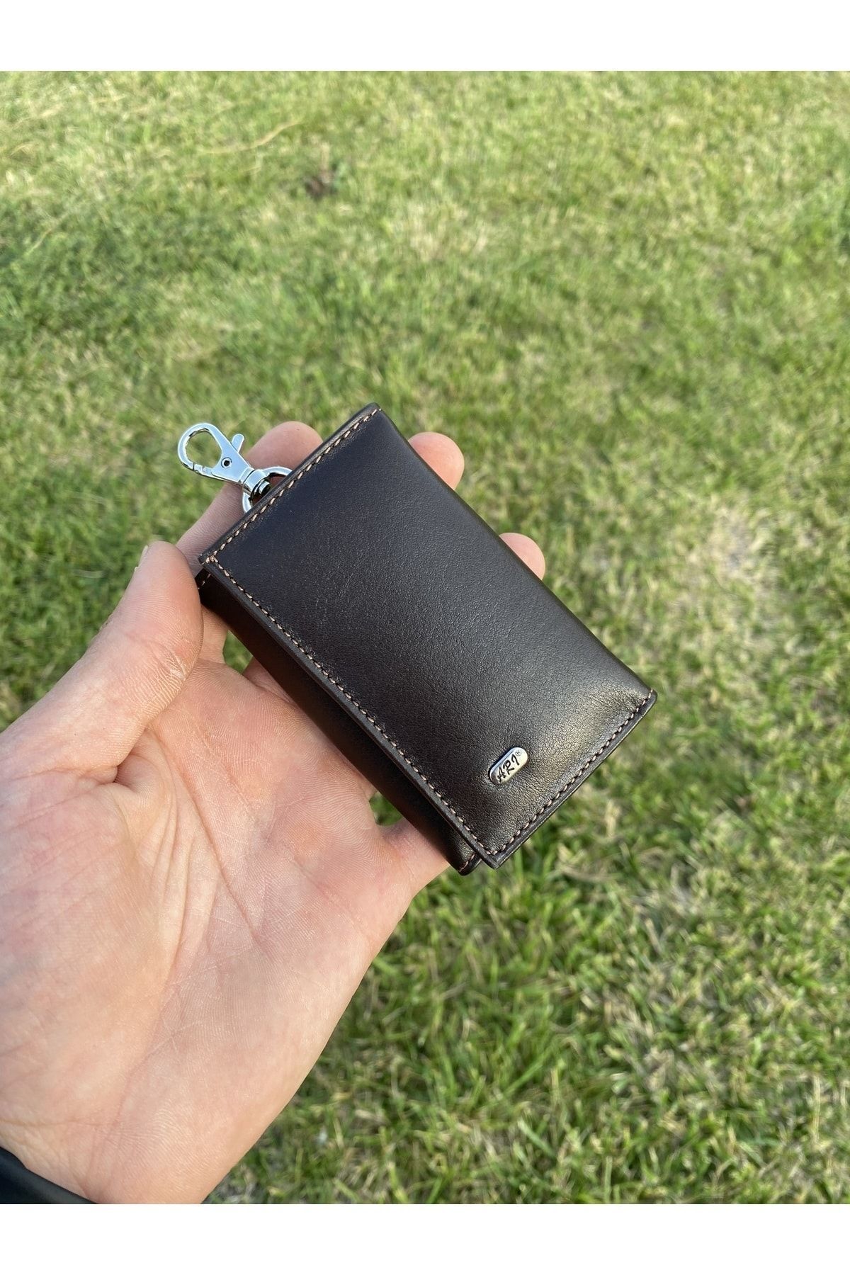 Kahverengi Çıt çıtlı Anahtarlık,Anahtarlık,Deri Anahtarlık,Gerçek Deri Anahtarlık