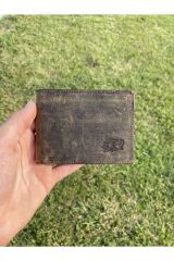 Ozd Leather Gerçek Crazy Deri Erkek Cüzdan,Erkek Cüzdan,Gerçek Deri Cüzdan,Cüzdan,Vintage Cüzdan kestane Tek Ebat Erkek