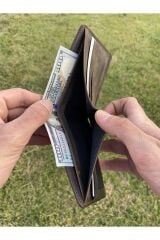 Ozd Leather Gerçek Crazy Deri Erkek Cüzdan,Erkek Cüzdan,Gerçek Deri Cüzdan,Cüzdan,Vintage Cüzdan kestane Tek Ebat Erkek