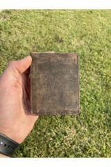Ozd Leather Gerçek Crazy Deri Erkek Cüzdan,Erkek Cüzdan,Gerçek Deri Cüzdan,Cüzdan,Vintage Cüzdan kestane Tek Ebat Erkek