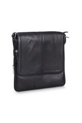 Siyah Erkek Orta Boy Kapaklı Postacı Çanta Siyah Orta Boy Erkek