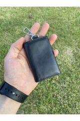 Siyah Çıt Çıtlı Anahtarlık,anahtarlık,deri Anahtarlık,gerçek Deri Anahtarlık