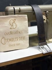 %100 Hakiki Deri Kemer, Çift Taraflı Kemer, 4 cm Kemer