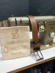 %100 Hakiki Deri Kemer, Çift Taraflı Kemer, 4 cm Kemer