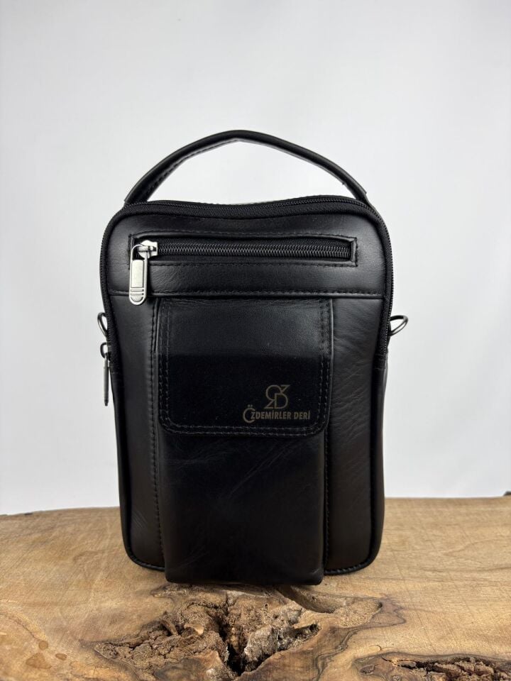 Hakiki Dana Derisi El Çantası Siyah