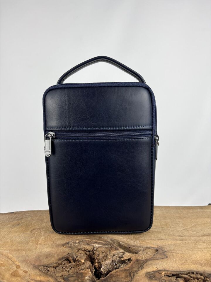 Hakiki Dana Derisi El Çantası Lacivert