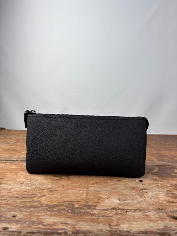Hakiki Deri El Portföy Çanta, El Çantası, Bilek Askılı, Bileğe Takma, Clutch Çanta
