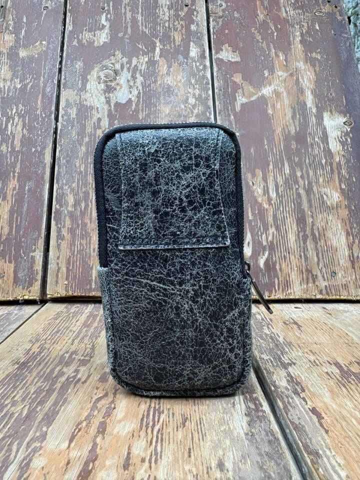 Dik Kemerlik, Hakiki Deri Kemer Cüzdanı, Bozuk Para Cüzdanı, Kemer Çantası, İnşaatçı Boyacı Çantası Siyah  Unisex